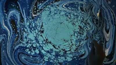 Van Gogh with Ebru Art