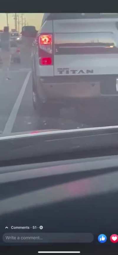 America loves it's guns to protect themselves they say!!! Road rage incident!