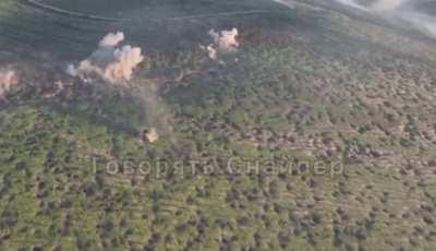 russian armored assault encounters mines. Ukraine 2023