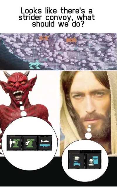 There is one clear best way to deal with the new strider convoys.