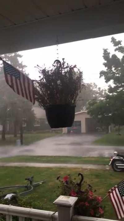 Heavy morning rain in upstate New York