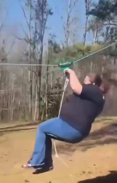 This attempt to use a zip slide