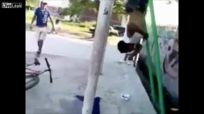 Neck Snap turns this Dude's world Upside Down