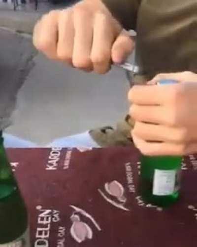 in russia we open the phone with the beer