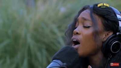 SZA performing Normal Girl at the Virtual Roots Picnic today 🍃