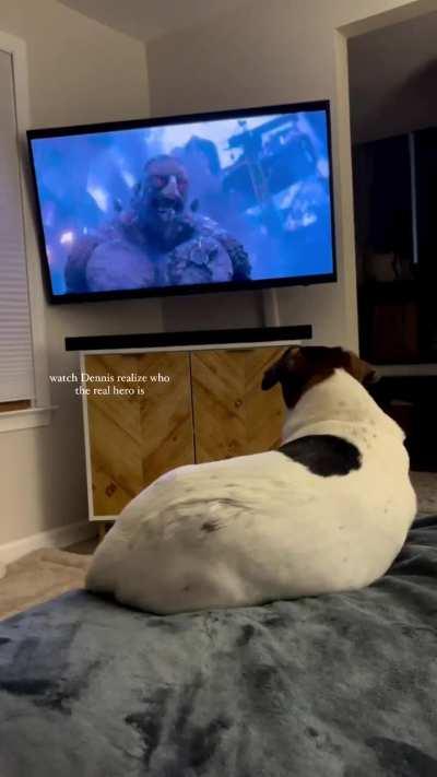 Watch Dennis realize who the real hero is...