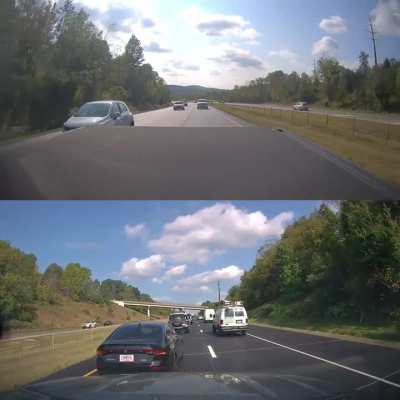 [Viofo A129] Lady decides to go around me to brake check me