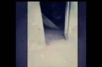 At least he had the courtesy to take off his hat first