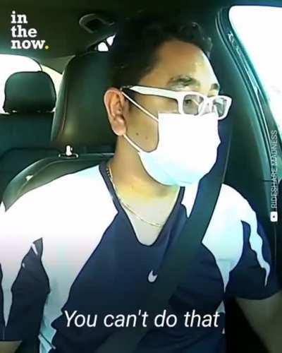 Racist man goes off in a Lyft driver when he’s asked to wear a face mask