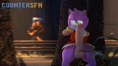 Futa Amy masturbating outdoors (CounterSfm)