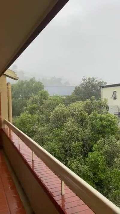 Rain in Nelson, New Zealand this morning