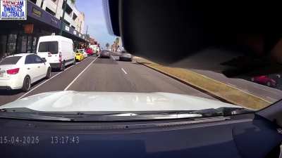 Man Intentionally Runs Over Scooter Driver with His Car, Doesn't Realise Scooter Driver is Built Different