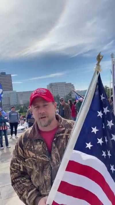 Trump supporter threatens to “take me out” after I showed up to a Jan. 6 Trump rally in Baton Rouge with a BLM flag.