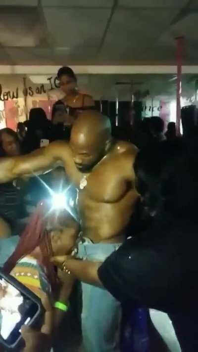 Random wild black stipper party