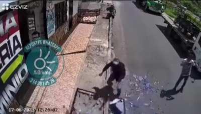 to transport a mirror across the street