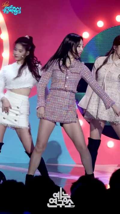 Nayeon - pink skirt, short suit style jacket, 181118, yes or yes, yoy