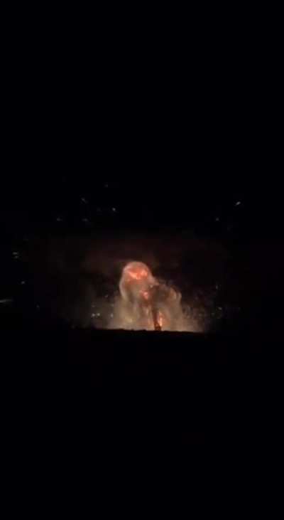 Russian ammo depot explodes in Khartsyzk, Donetsk Oblast. 2 July 2025