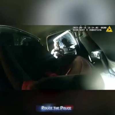 cops leave a 20-year-old woman handcuffed in a car on tracks and is hit by a train. she has multiple severe head injuries