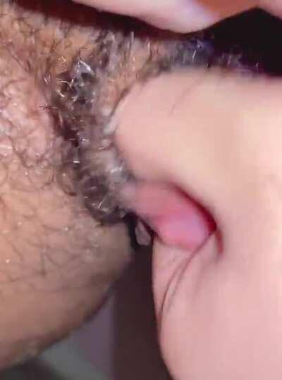 Love jerking off my clit after I pump. Almost two inches long 🤤