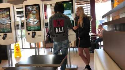 Flashing my naked body when people order a menu