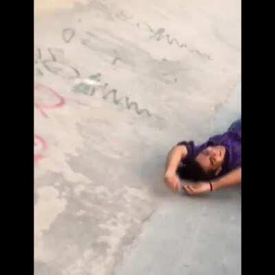 His face doesn’t go there