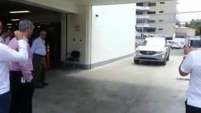 Demonstration of a Volvo braking safety system