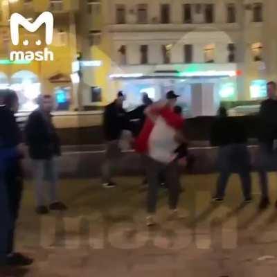 I mean he tried to kick him....