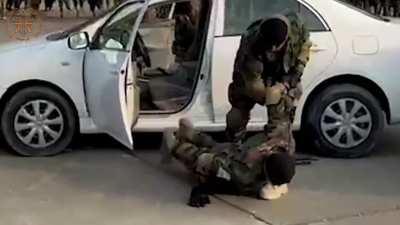 Another official Taliban demonstration from today, stopping a vehicle and apprehending the suspects