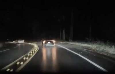Rainy Night Road Rage Fail