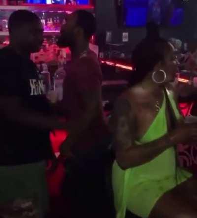 Dude lobs his drink in response to a rejection