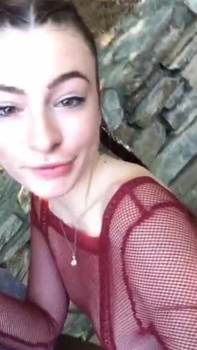 White girl sucks boyfriend's BBC in public