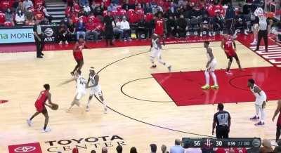 [Highlight] Hassan Whiteside is getting it done on both ends! Spinning on Theis for a dunk and then blocking a shot on the next defensive possession.