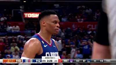 [Highlight] Booker commits a take foul on Westbrook, no call