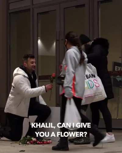 This man giving love and attention to the one cause that no one cares about. 