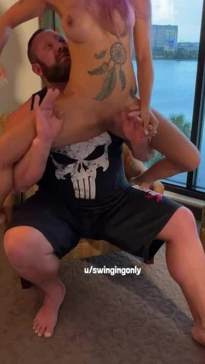 This huge white boy just flipping me all over