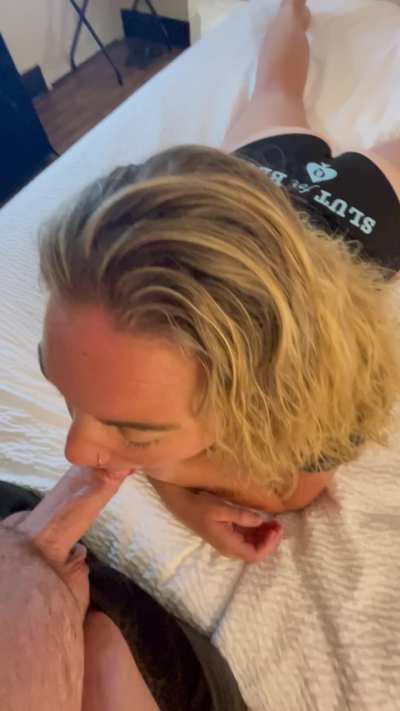 A cock in my mouth while I wait on my BBC to arrive [video]