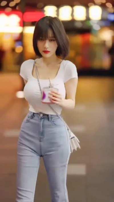 Short hair and busty