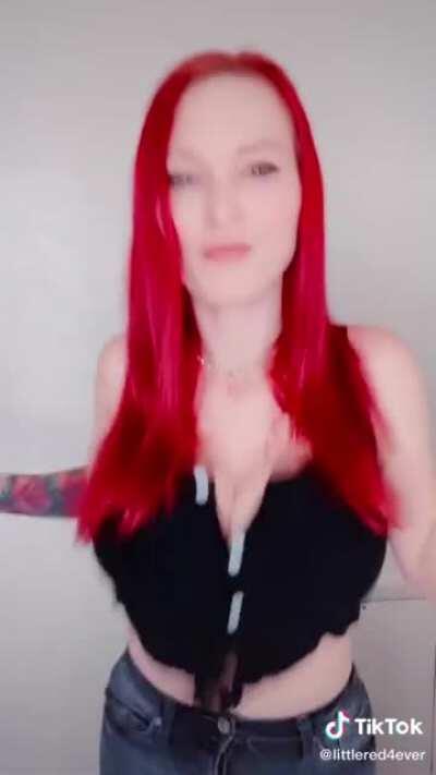 Redhead with a big bounce.