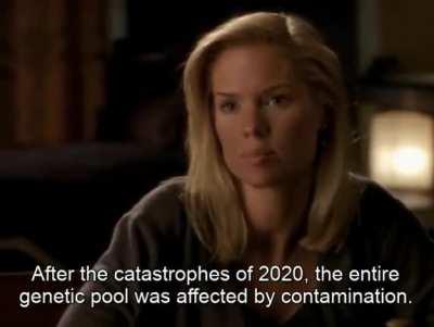 The 1999 Canadian tv show Total Recall 2070 totally recalls the 2020 catastrophe