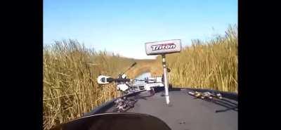 WCGW driving too fast through a narrow creek. 