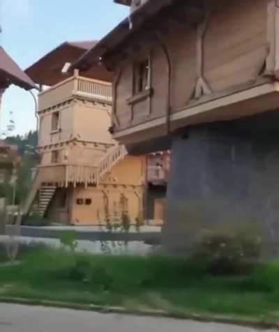 A village from Germany where houses are build on a large rocks