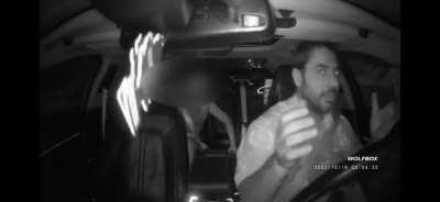 Uber ride gets interrupted by crash from behind