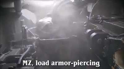 Shooting from tank with dad.