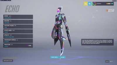 DARK CIRCUIT ECHO SKIN - by Evanyla (self) Fan Overwatch Skin | 4k60fps UE4