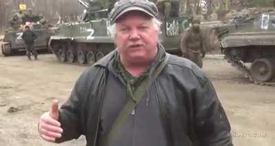 Texas man aka “Donbass cowboy” films himself surrounded by Russian military in Ukraine saying they will “denazify” and liberate Ukraine