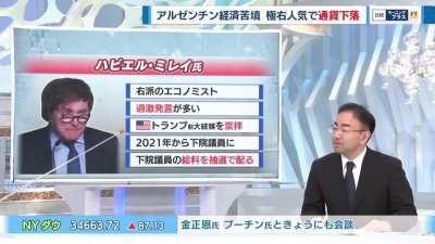 Milei en la tv japonesa