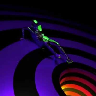 The way the lines move inward