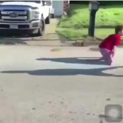 To beat up / bully a legless kid with WWE style commentary. (Hopefully not a repost)