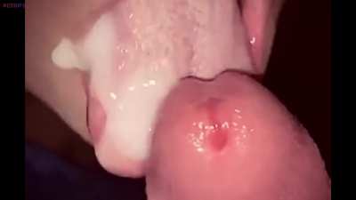 Putting on her tongue so she can taste it!