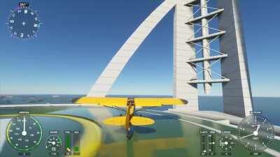 Landed on the Burj Al Arab Helipad.